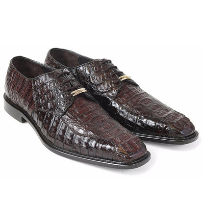 Belvedere Chapo Brown Men’s Hornback Crocodile Shoes