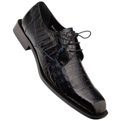 Mezlan of Spain Ugo Genuine Crocodile Skin Lace Up Dress Shoes in Blue