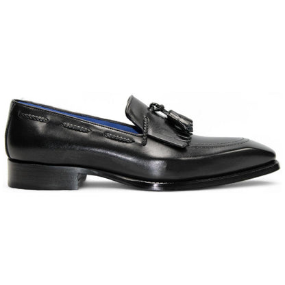 EMILIO FRANCO Tommaso Black Calf-Skin Leather Loafers