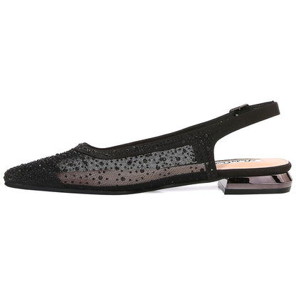 Lady Couture Kara 0.75” Block Heel Flats in Black