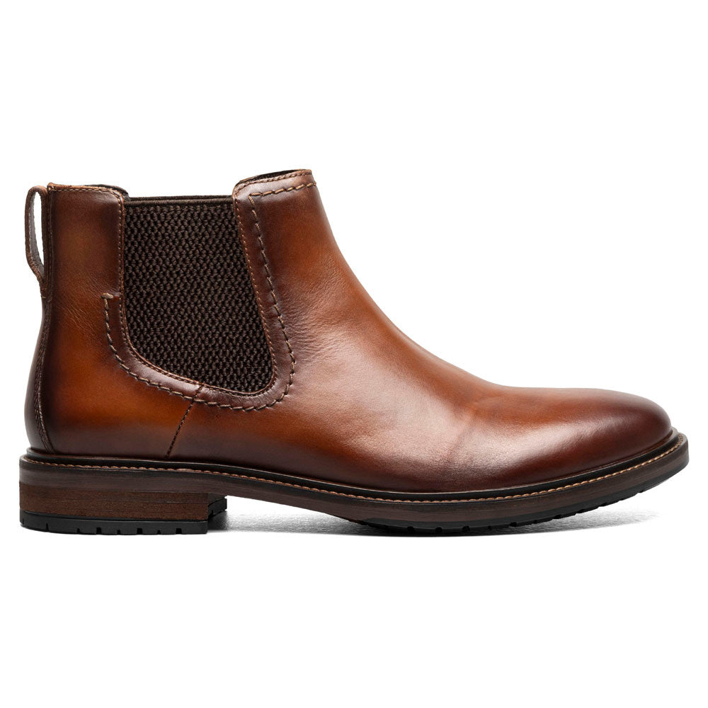 Florsheim Forge Cognac Smooth Leather Plain Toe Gore Chukka Boots (USA Men Size)