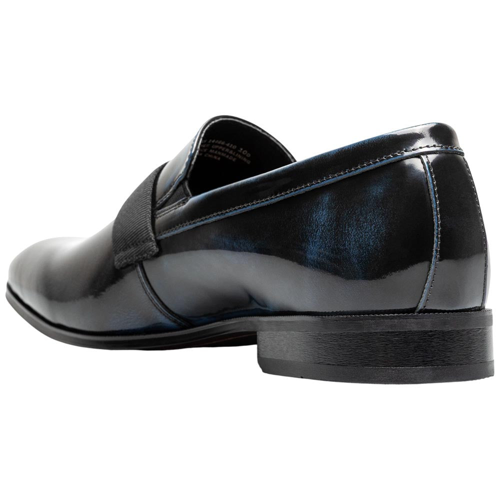 Florsheim Men's High Gloss Patent Leather Strap Navy Loafer