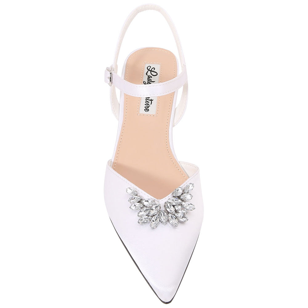 Lady Couture 2" Heel Classy Pump in White