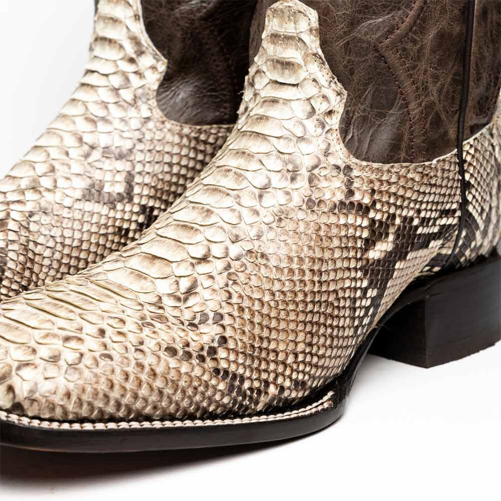 Missouri Genuine Python Skin Natural Cowboy Boot | Marco Di Milano Western Boots