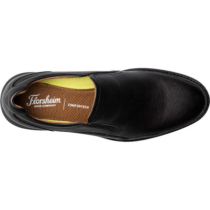 Florsheim Launch Black Smooth Leather Moc Toe Easy On-Off Loafers (US Men Size)