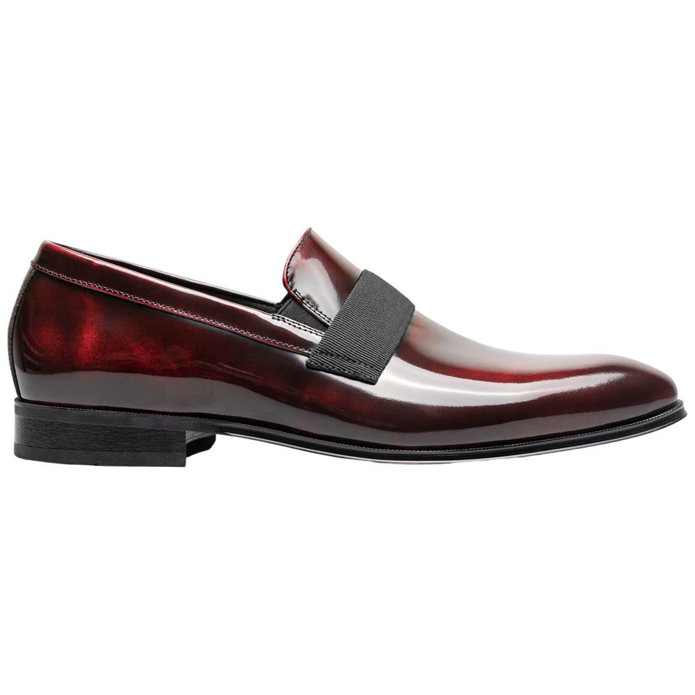 Florsheim Men's Hi Gloss Patent Leather Strap Burgundy Loafer