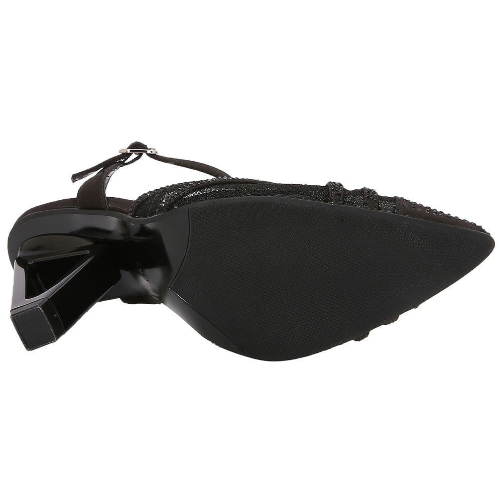 Lady Couture Gala 3.5” Sculpted Heel Pumps in Black