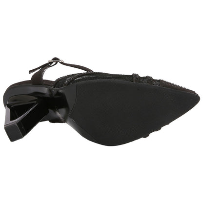 Lady Couture Gala 3.5” Sculpted Heel Pumps in Black