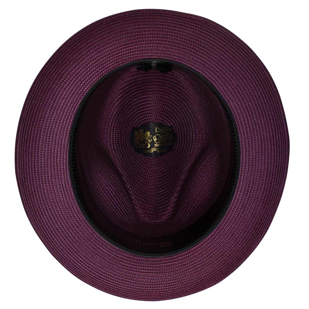 Dobbs Rosebud Burgundy Florentine Milan Straw Hat