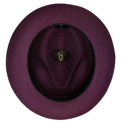 Dobbs Rosebud Burgundy Florentine Milan Straw Hat
