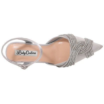 Lady Couture Fay 3.5” Pumps in Silver