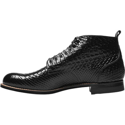 Stacy Adams Men's Madison Black Anaconda Print Dress Boot
