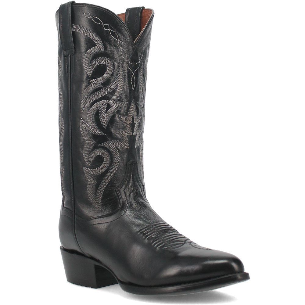 Dan Post Men’s Milwaukee 13” Round Medium Toe Black Leather Cowboy Boot