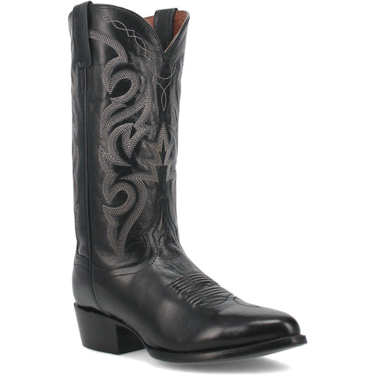 Dan Post Men’s Milwaukee 13” Round Medium Toe Black Leather Cowboy Boot
