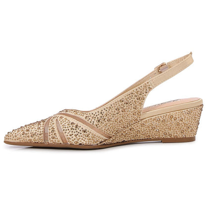 Lady Couture Daniela 2" Wedge Pump in Gold