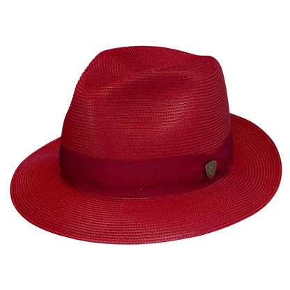 Dobbs Rosebud Red Florentine Milan Straw Hat