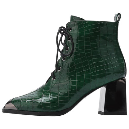Lady Couture Fantastic Green Style Forward Ankle Boots