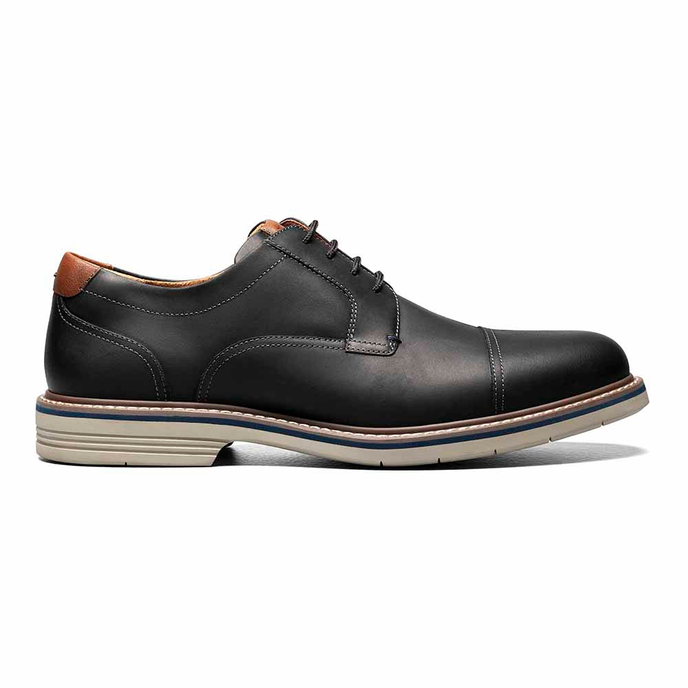 Florsheim Norwalk Black CH Soft Leather Cap Toe Casual Derby (USA Men Size)