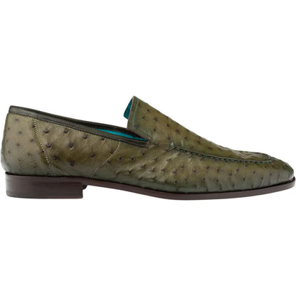 Mezlan Men's Menor Olive Genuine Ostrich Slip-On