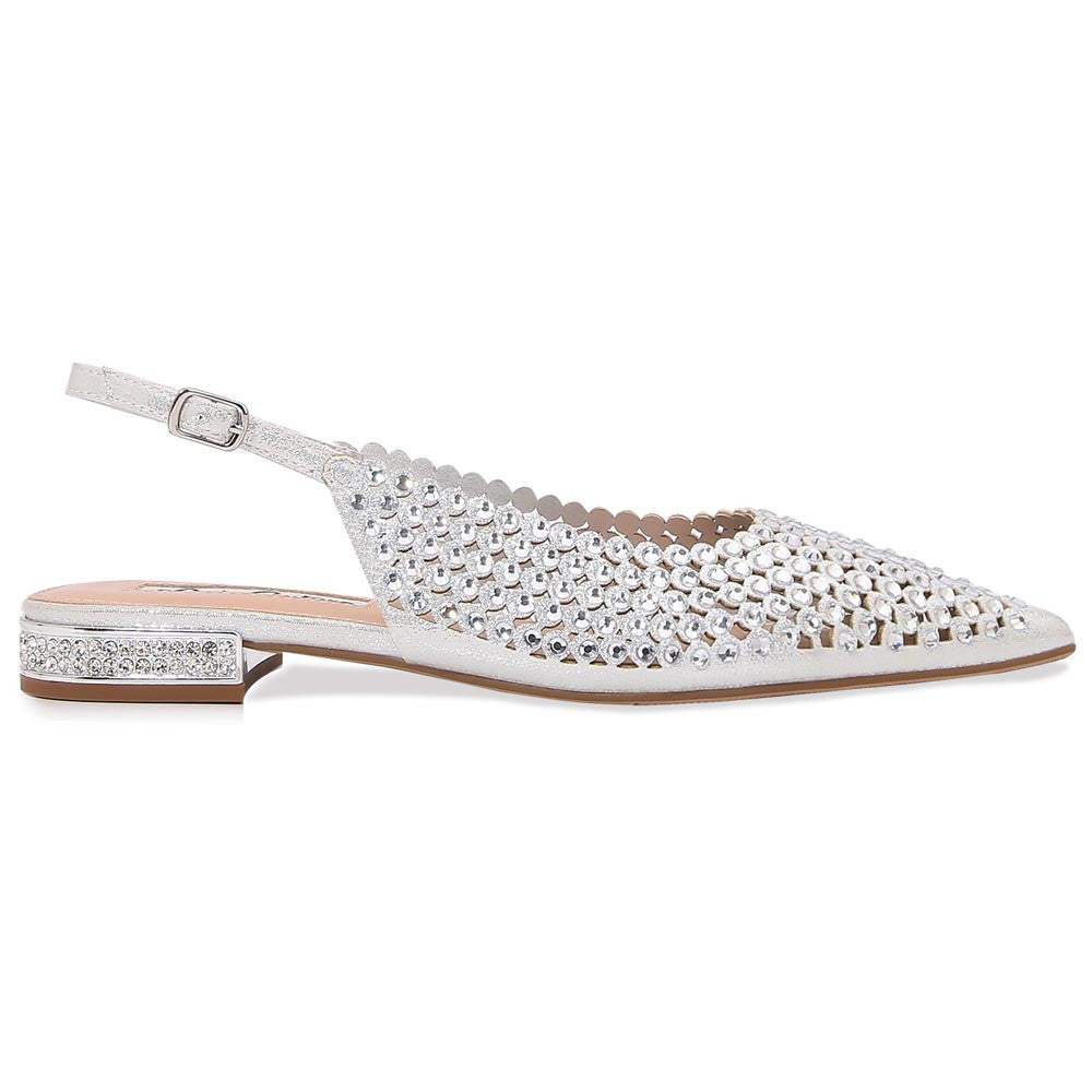 Lady Couture 0.75” Heel Emmy Flats in Silver