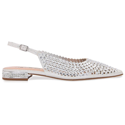 Lady Couture 0.75” Heel Emmy Flats in Silver