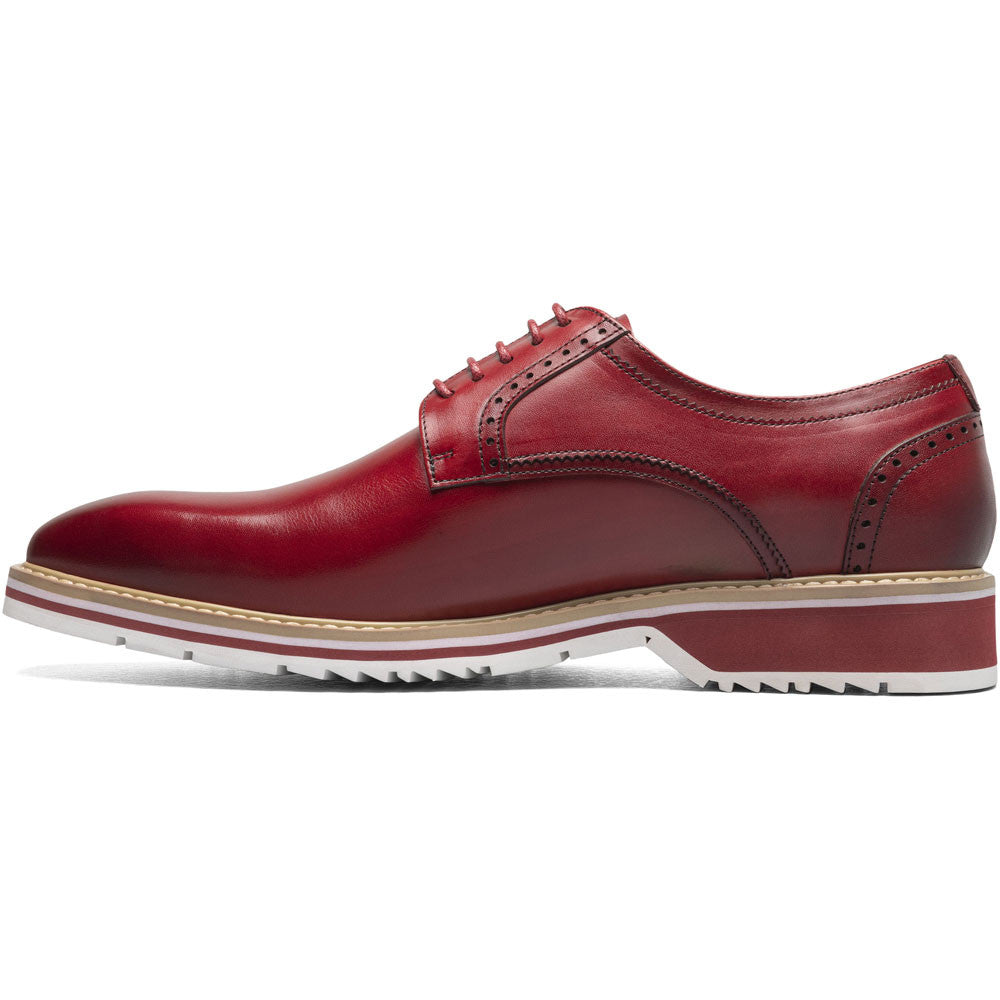 Stacy Adams Barringer Plain Toe Oxford in Red