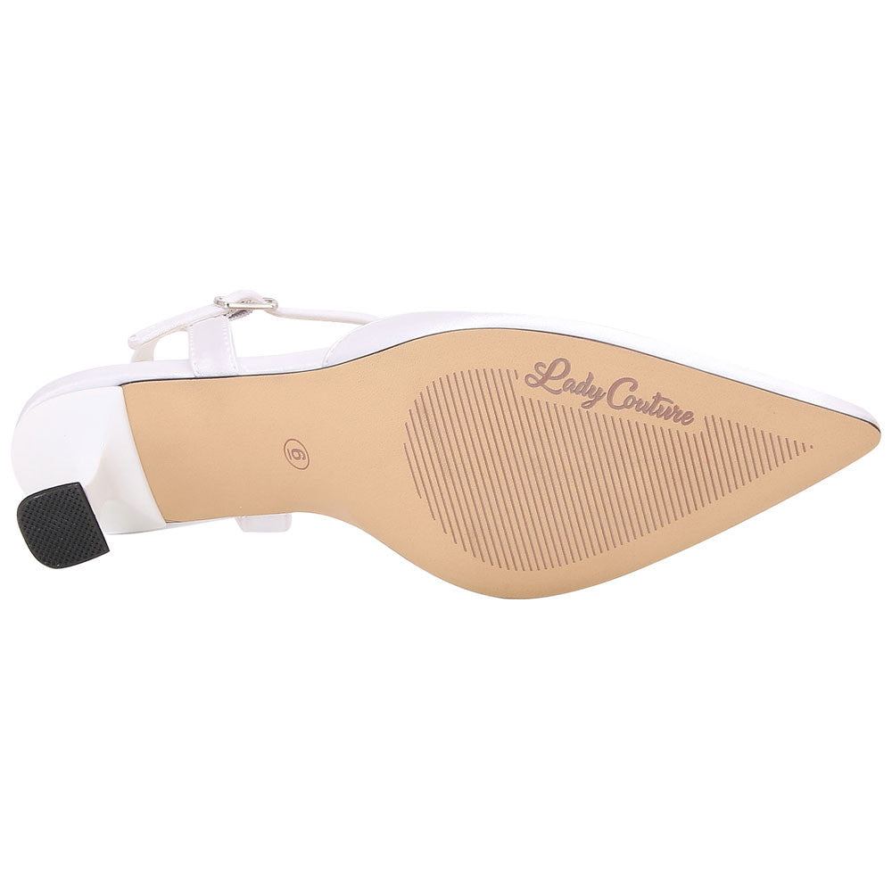 Lady Couture 2" Heel Classy Pump in White
