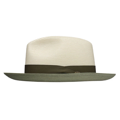 Dobbs Toledo Ivory/Olive Florentine Milan Straw Hat