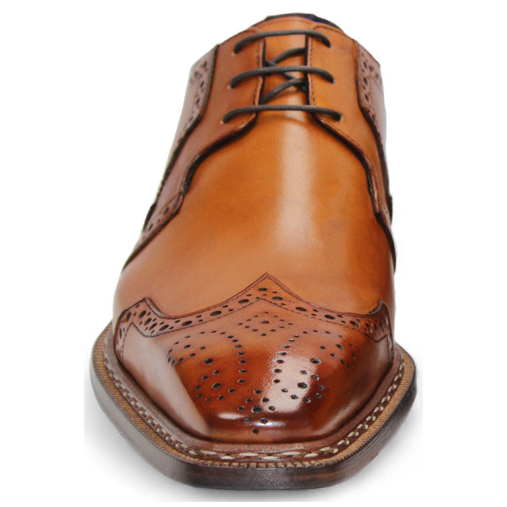 EMILIO FRANCO Marco Gold Calf-Skin Leather Oxfords Shoes