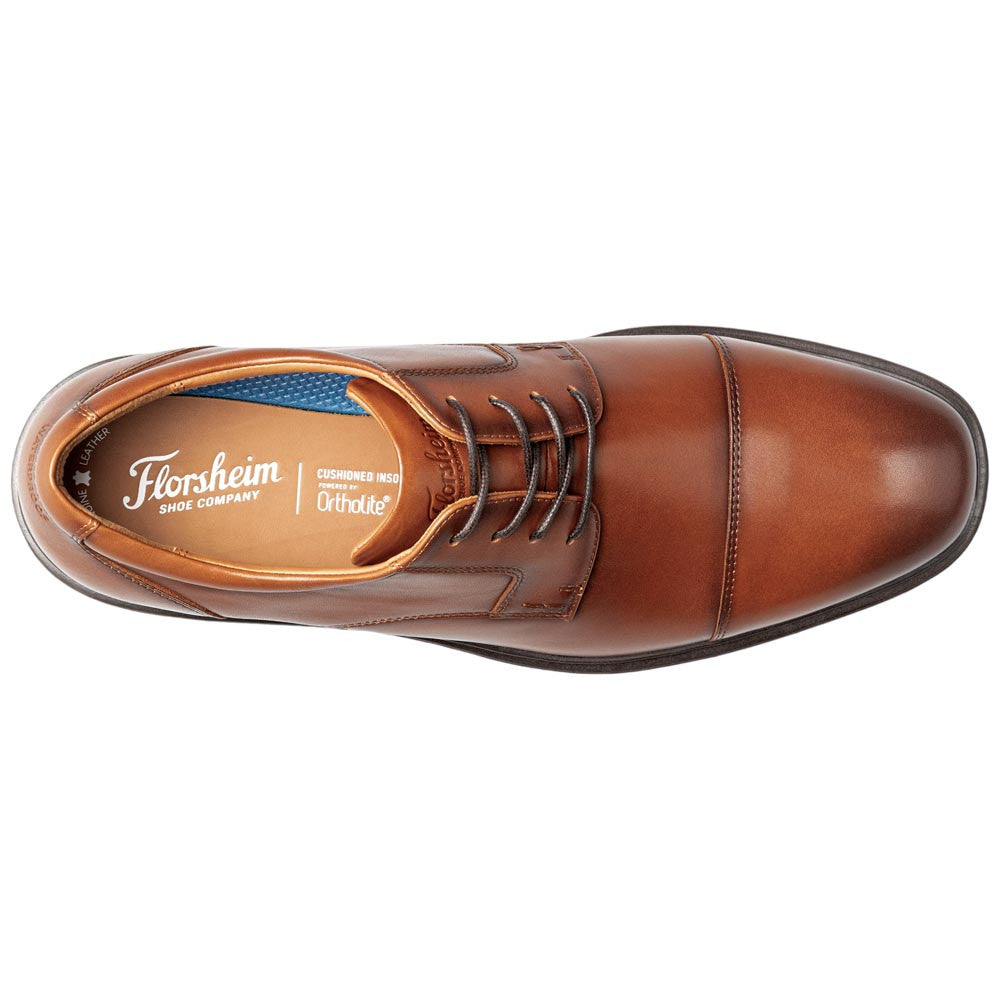 Florsheim Men's Waterproof Cap Toe Cognac Oxford Forecast II