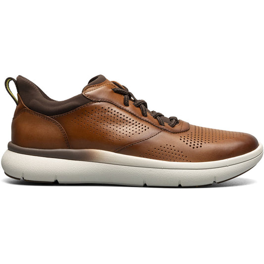 Florsheim Fleet Cognac Knit Elastic Lace Plain Toe Casual Sneaker