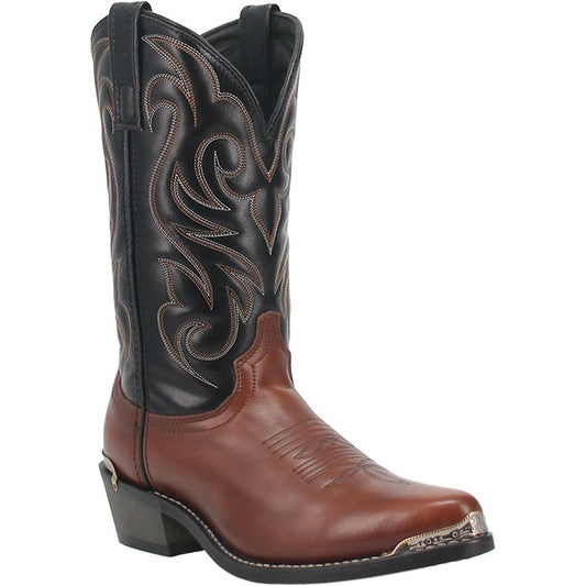 Laredo Nashville Peanut/Black J Pointed Toe Western Cowboy Boots (USA Men Size)