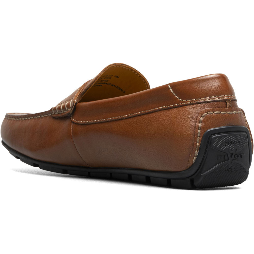 Florsheim Motor Cognac Smooth Leather Moc Toe Penny Driving Shoes (USA Men Size)