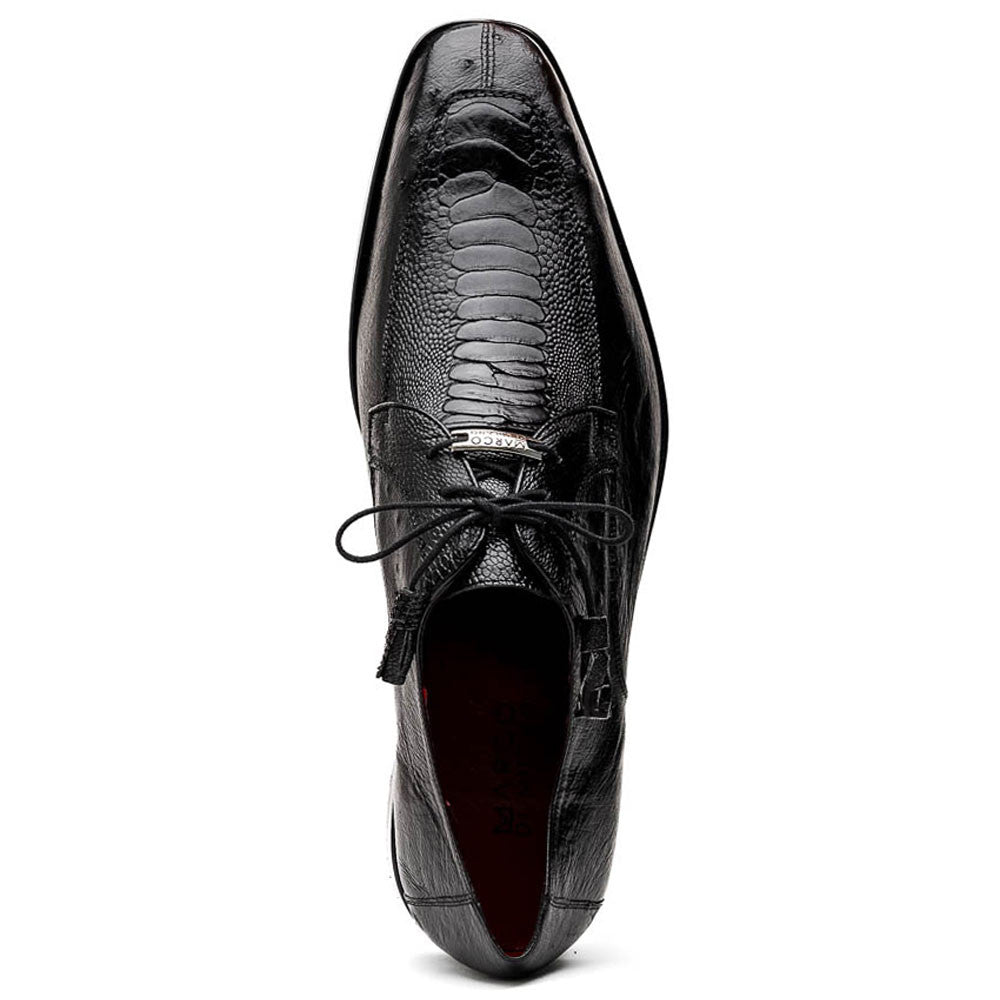 Andretti Black Men's Genuine Ostrich Leg Dress Derby | Marco Di Milano