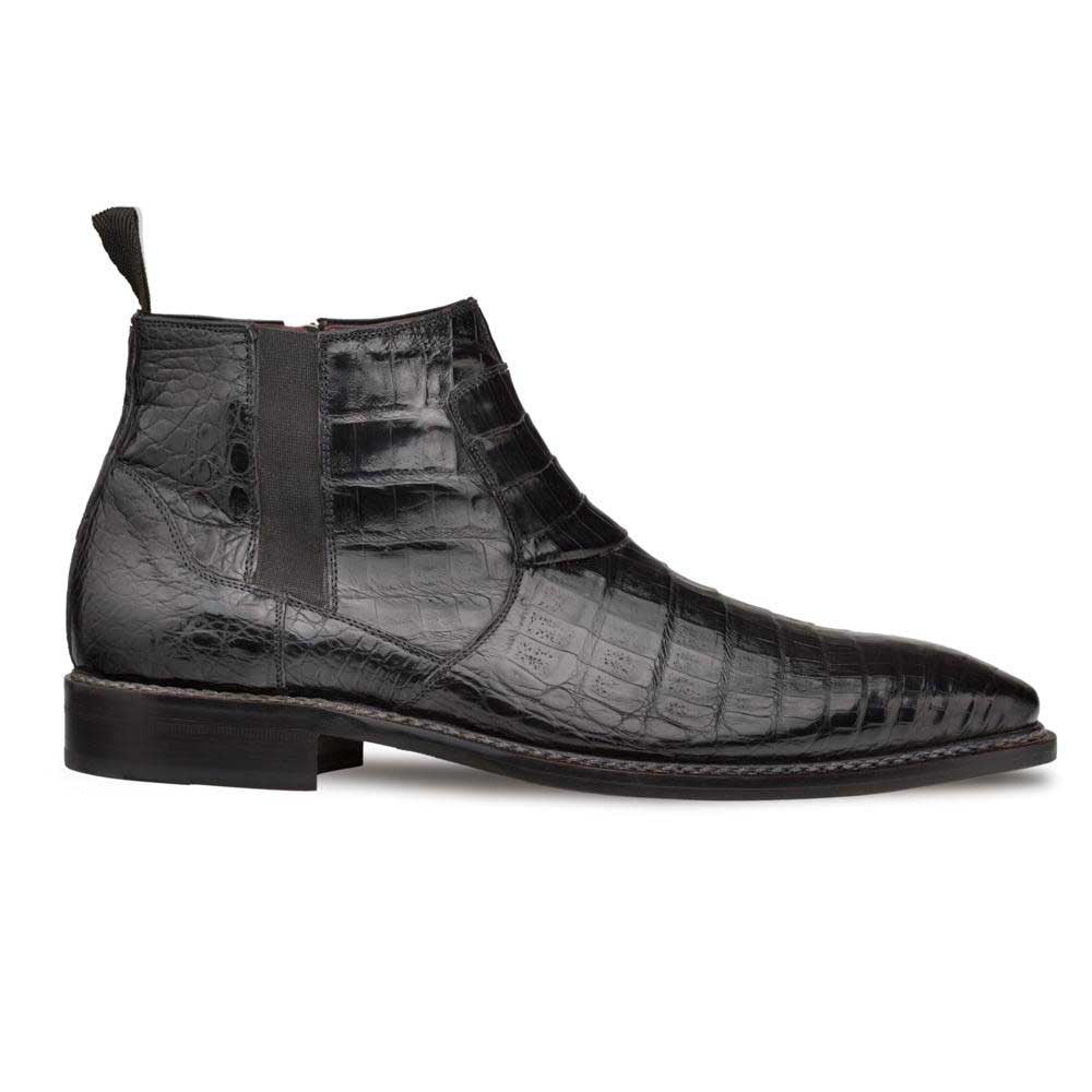 Mezlan Men's Blackmore Genuine Crocodile Dress Boot in Black