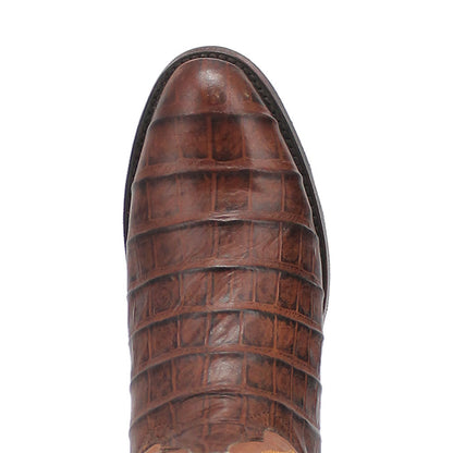Dingo TrailBoss Brown Crocodile Print Round Toe Western Cowboy Boot(US Men Size)