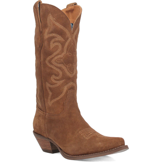 Dingo Suede Out of West Snip Toe Camel Western Boots for Women