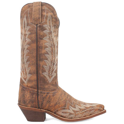 Laredo Emmylee Tan Leather Snip Toe Western Cowgirl Boots (USA Women Size)