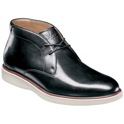 Florsheim Avenue Men's Black Smooth Leather Plain Toe Chukka Boot
