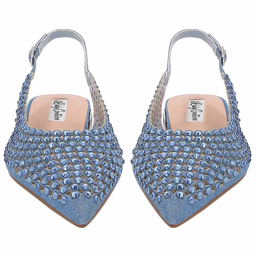 Lady Couture 0.75” Heel Emmy Flats in Blue