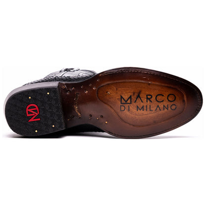 Kansas Genuine Python Skin Black Cherry Cowboy Boot | Marco Di Milano Western Boots