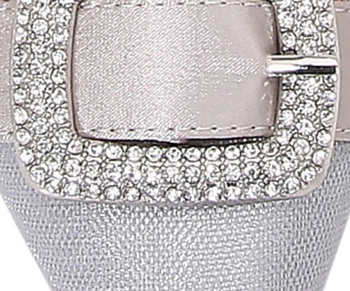 Lady Couture Bianca 3” Heel Pump in Silver