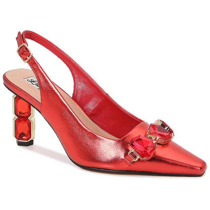 Lady Couture 3” Heel Glamour Pump in Red