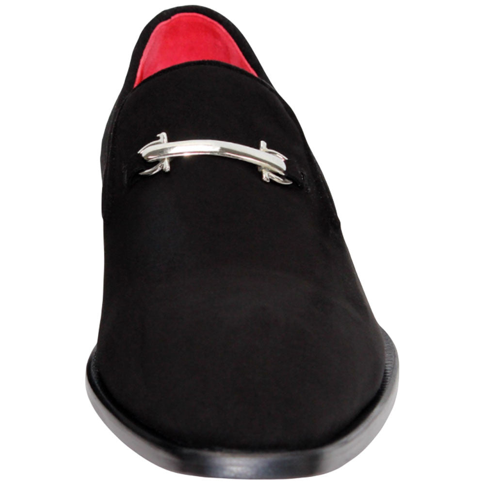 Francesco Black Suede Leather Loafers | Emilio Franco Dress Loafers for Men