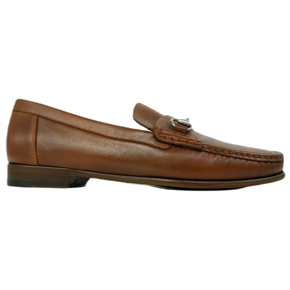 Alan Payne Snaffle II Pecan Calfskin Leather Sole Loafers