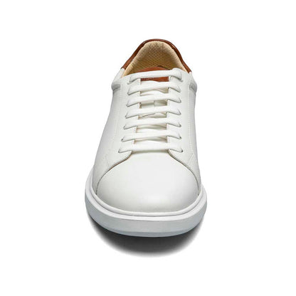 Florsheim Social White Smooth Leather Lace to Toe Casual Sneaker (USA Men Size)
