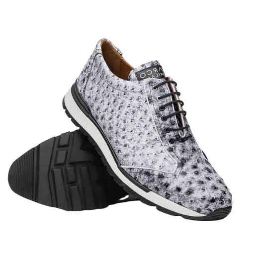 Marco Di Milano Scanno Newspaper Ostrich Sneakers