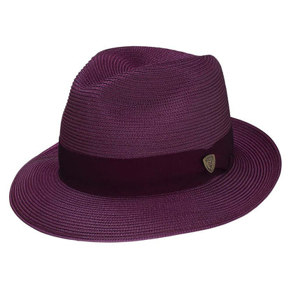 Dobbs Rosebud Burgundy Florentine Milan Straw Hat