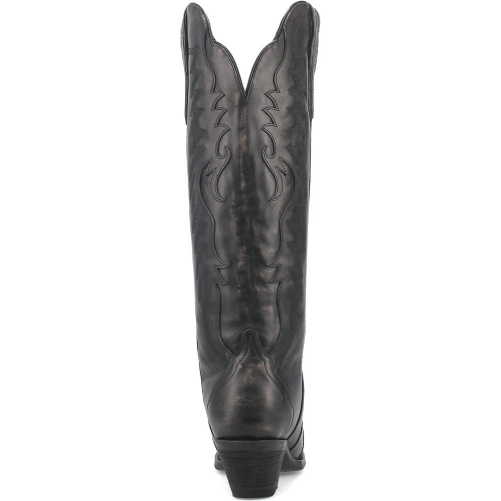 Dan Post Women’s Hallie Black 15” Snip Toe Medium Cowboy Boot