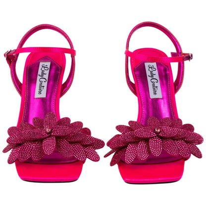 Lady Couture Lust Fuschia Rhinestone Slingback Heels